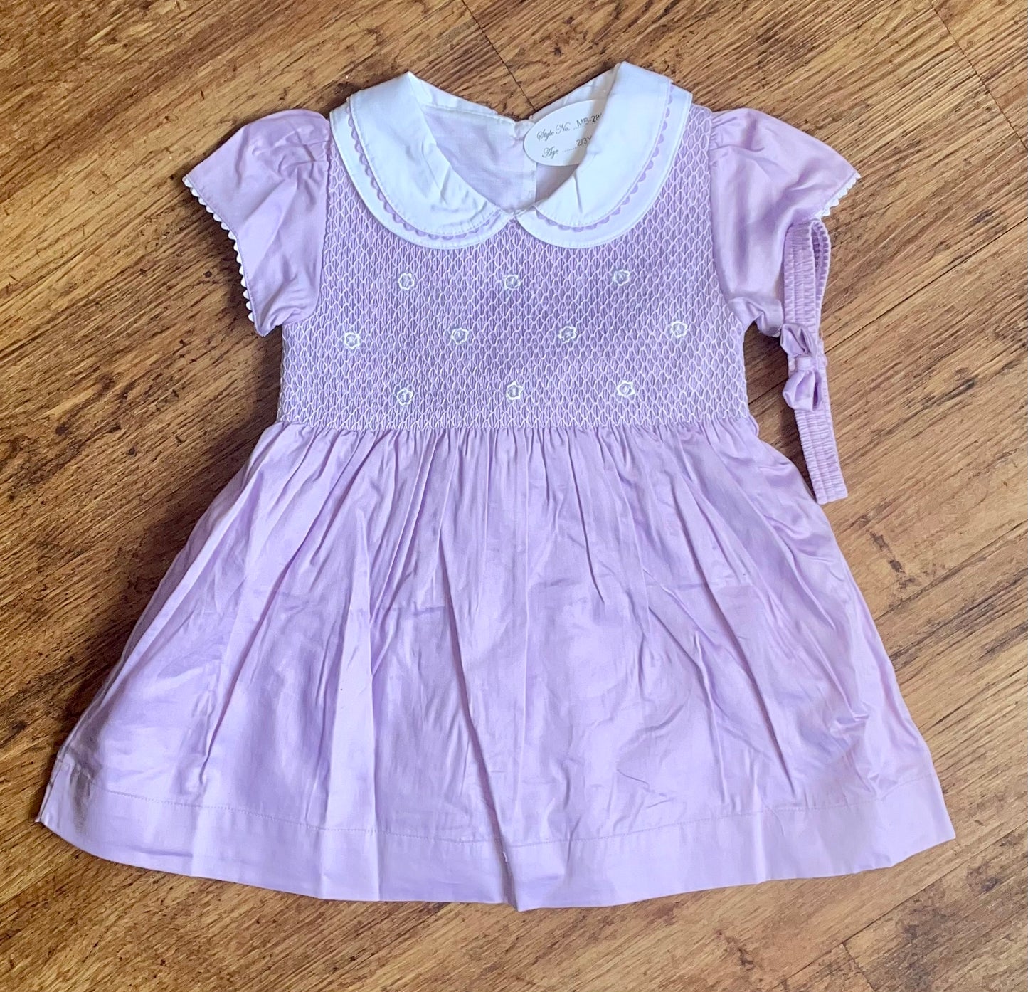 Purple Smocked Dress