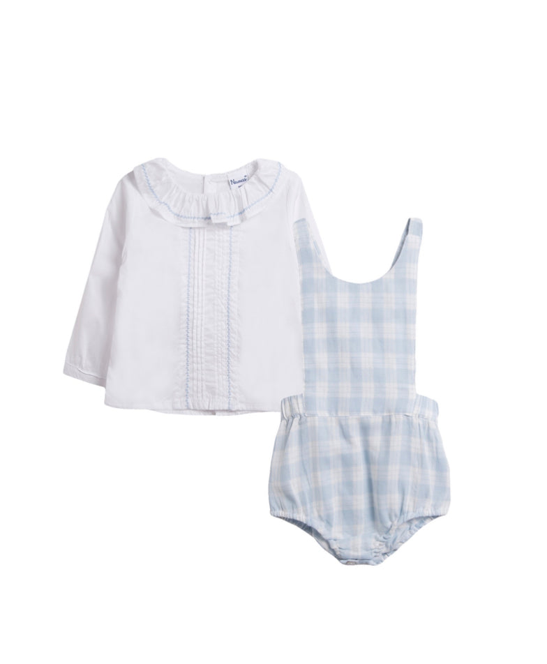 Checked Pinafore Romper