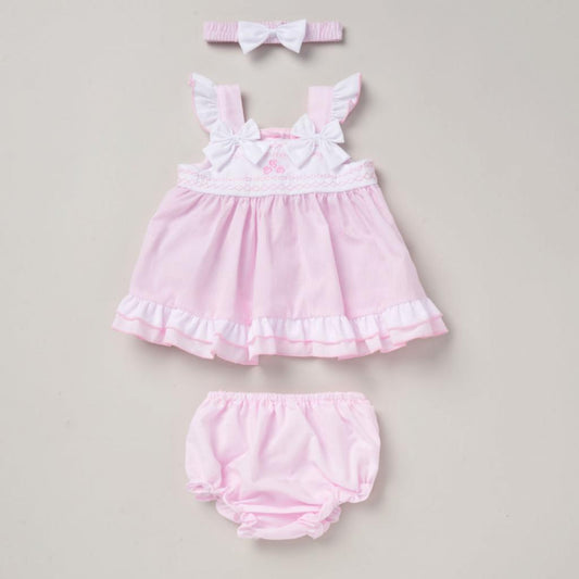 Smocked double bow summer dress