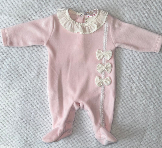 Little Dreams Velour Babygrow