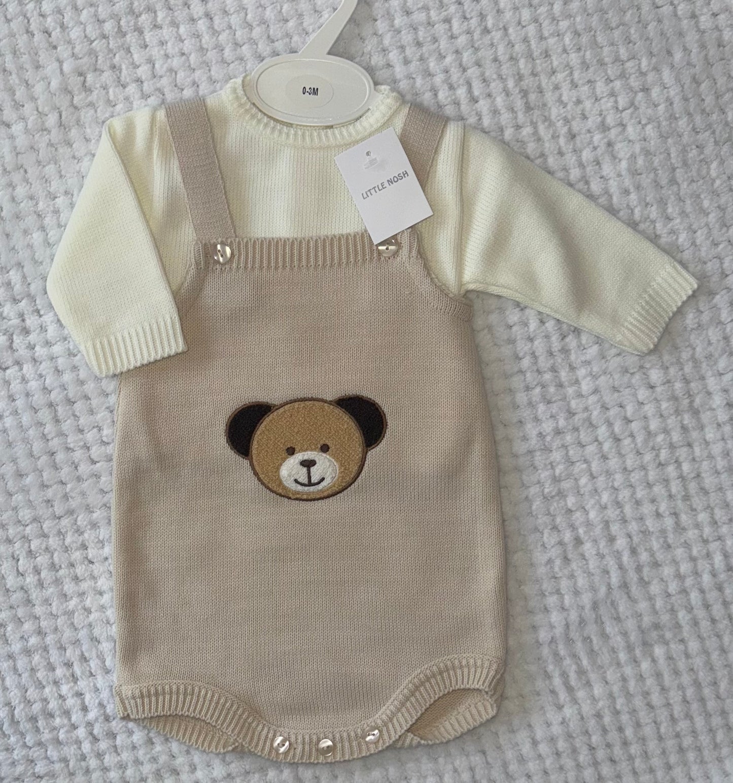 Little Nosh Knitted Teddy Romper