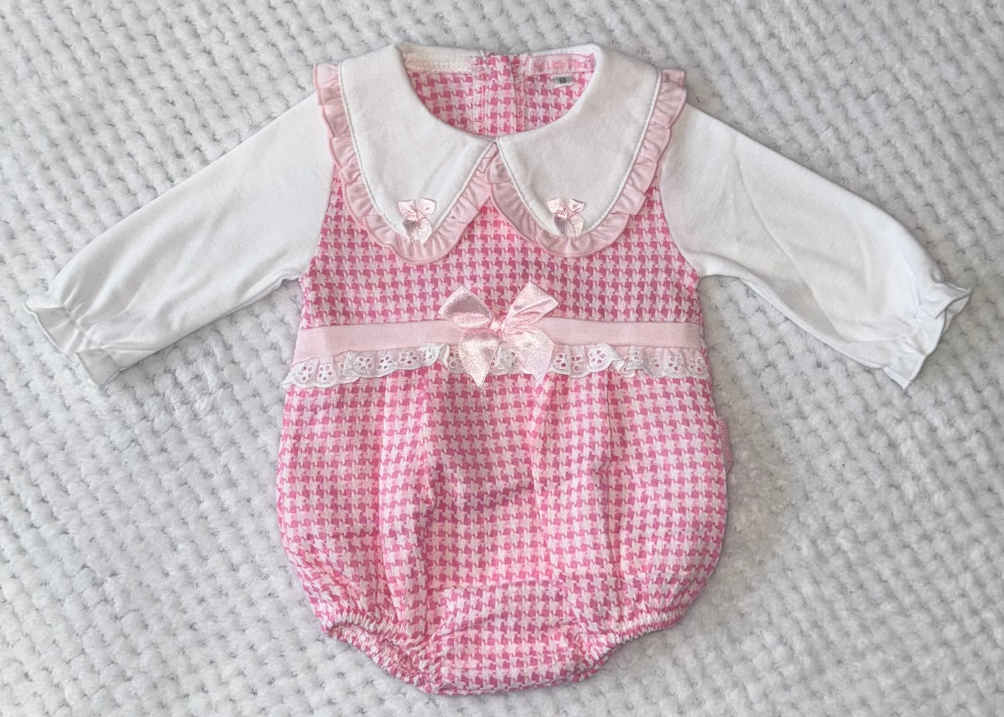 Pink Gingham Romper