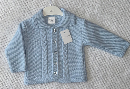 Little nosh Blue Knitted Cardigan/Jacket